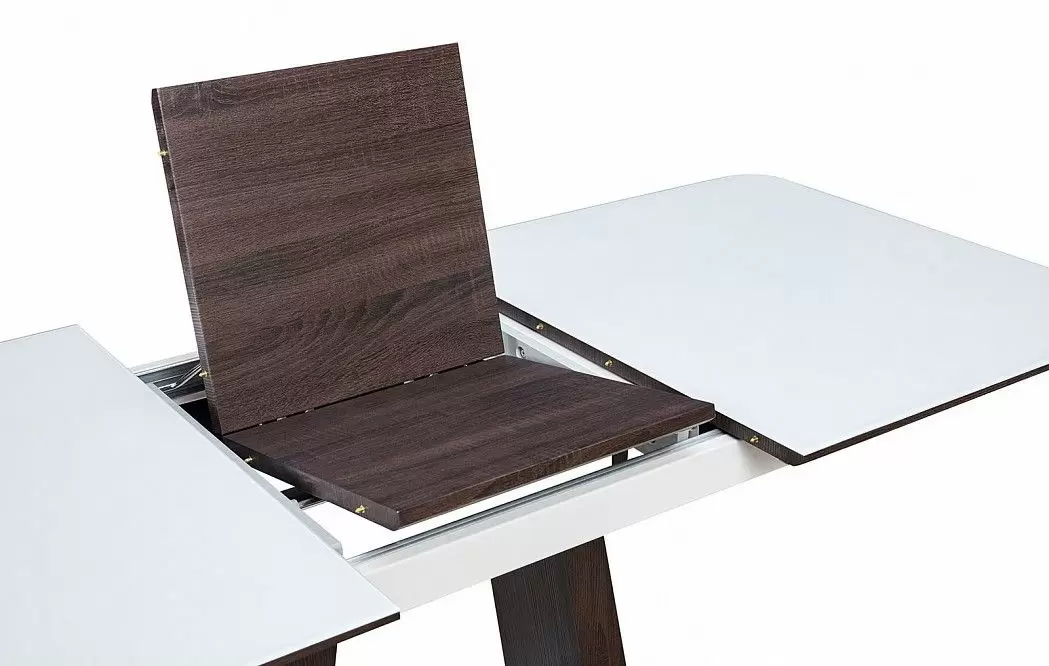 Стол раскладной Rosanna 120-160, темно-коричневый/белый - фото 6