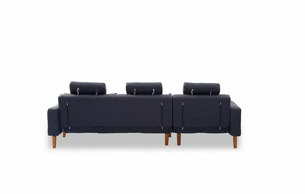 Диван-кровать Summer угловой (левый), темно-синий - фото 11