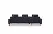 Диван-кровать Summer угловой (левый), темно-синий