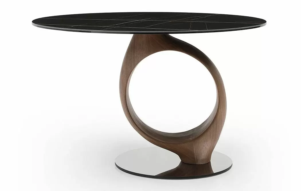 Стол Oasis 130, черная керамика/орех - фото 4