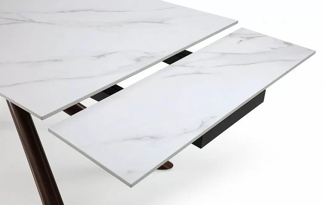 Стол раскладной Ravenna 180-240, белая керамика/орех - фото 9