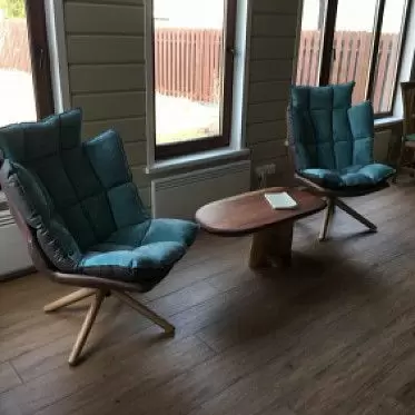 Кресло в стиле Husk, бирюзовый