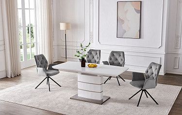 Стол Verona Glass + 4 стула Estella