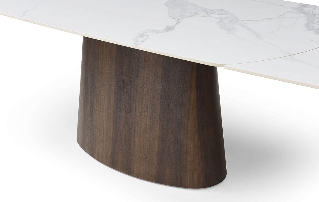 Стол раскладной Bavaria 140-200, белая керамика/орех - фото 12