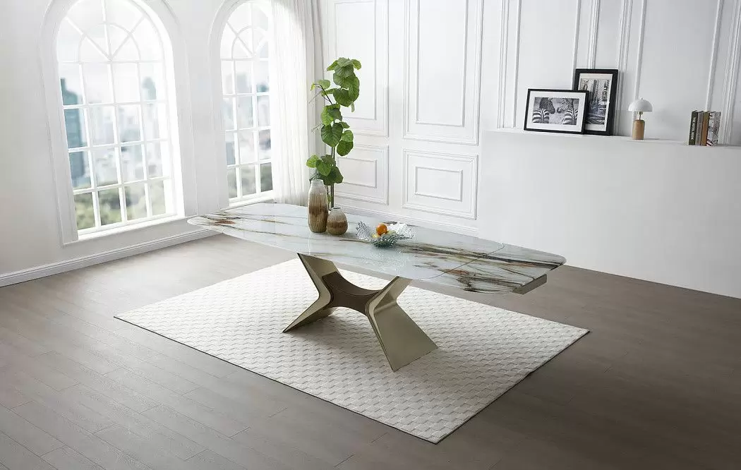 Стол раскладной Richard 180-270, стекло 3D/шампань - фото 3