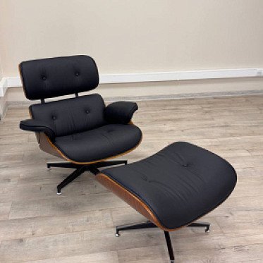 Комплект кресло и оттоманка Eames Lounge - 5368774940833814790