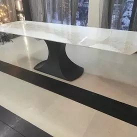 Стол раскладной Claudia 160-240, бежевая керамика