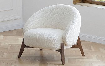 Кресло Orlando, белый/орех