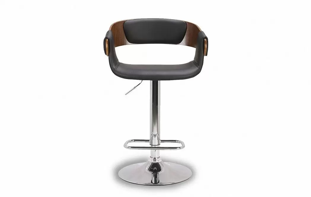 Стул барный Retro Bar, черный/орех - фото 2