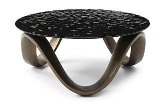 Стол журнальный Enigma (90), плавленое стекло/бронза