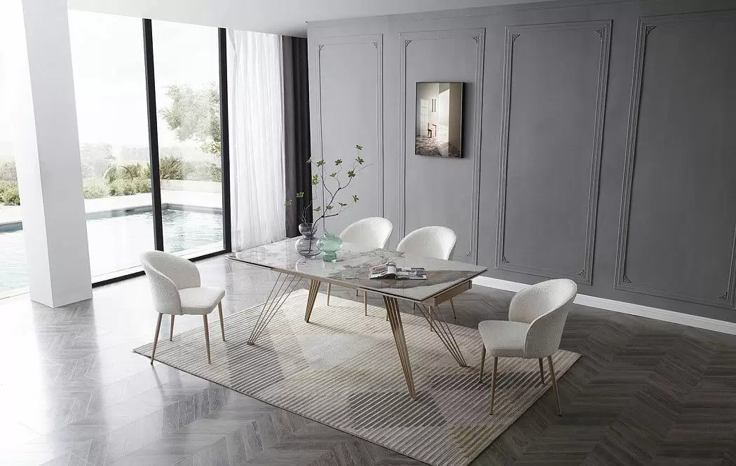 Стул Ornella, белый тедди/шампань - фото 4