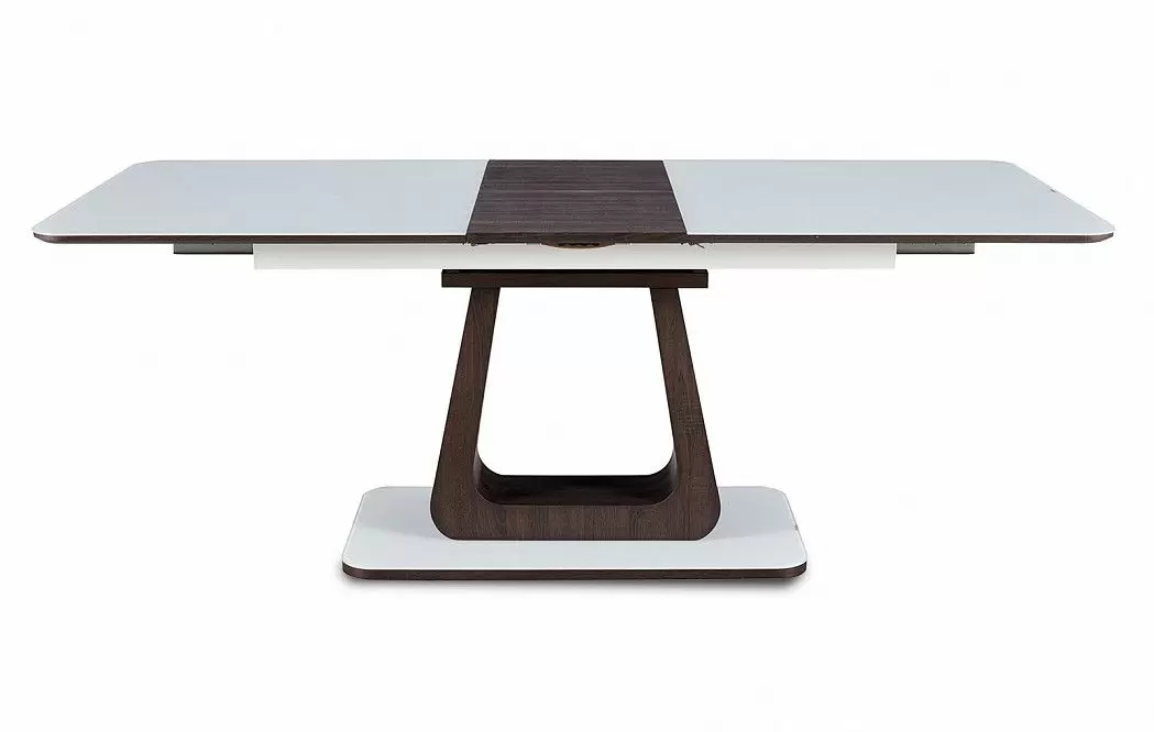 Стол раскладной Rosanna 160-200, темно-коричневый/белый - фото 6