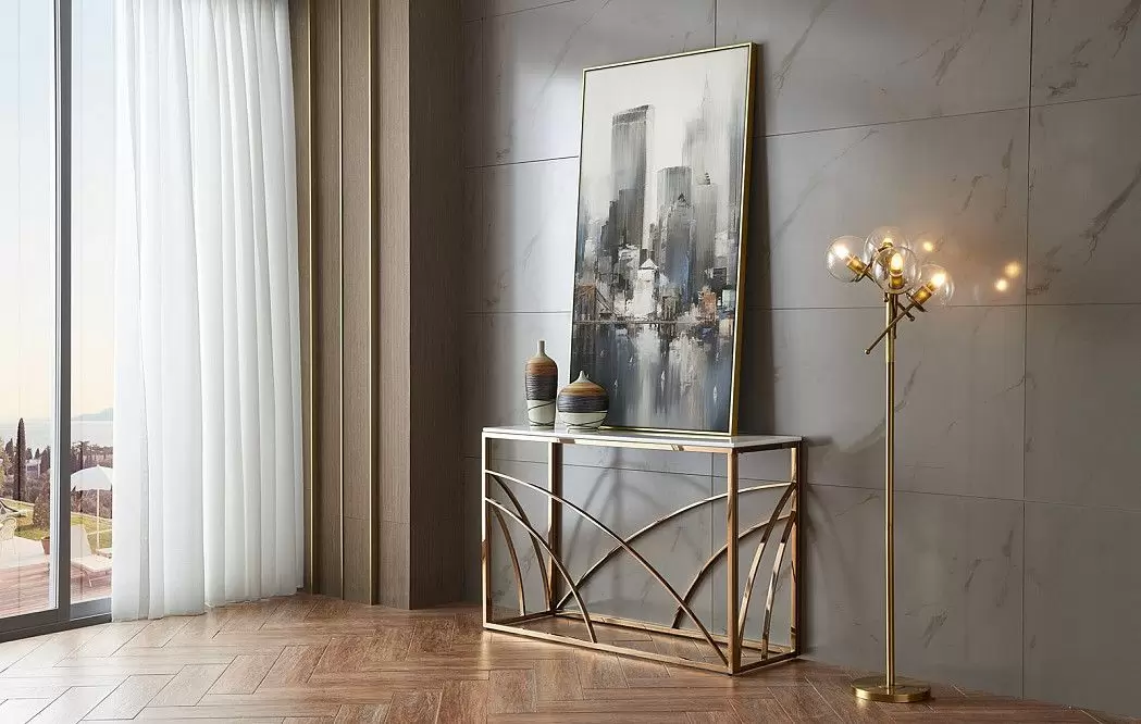 Консоль Augusta, розовое золото - фото 2