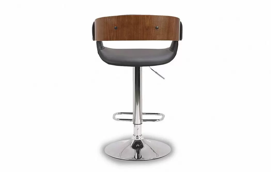 Стул барный Retro Bar, черный/орех - фото 9