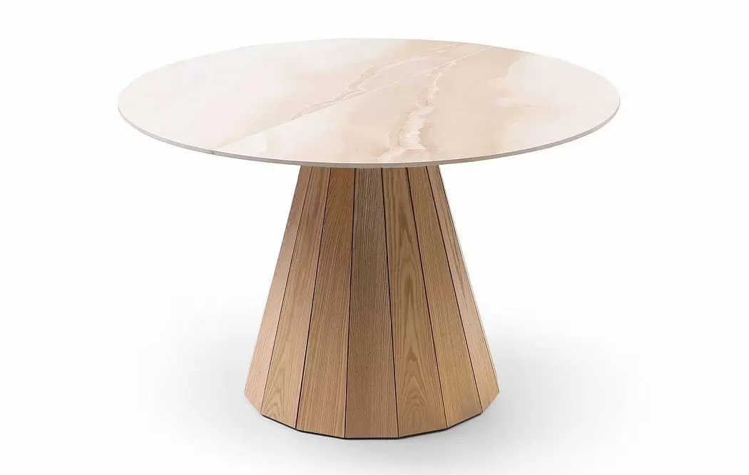 Стол раскладной Eterna 120-160, бежевая керамика/ясень - фото 3