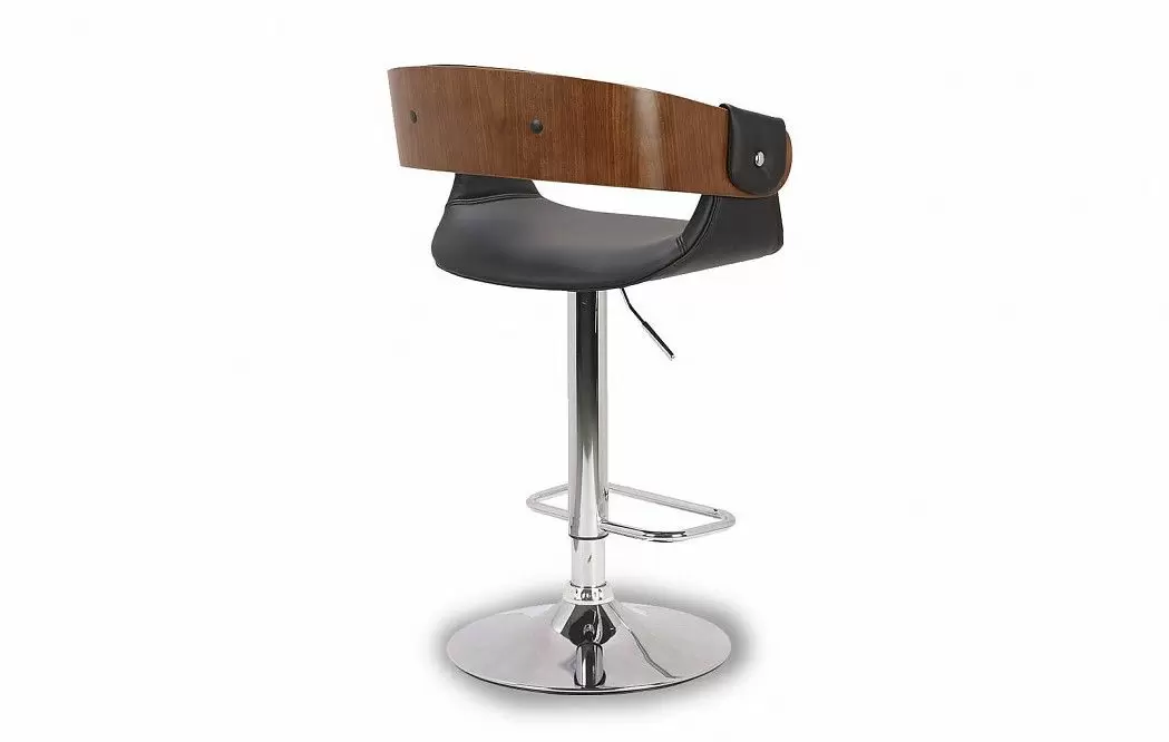 Стул барный Retro Bar, черный/орех - фото 5