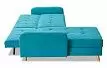 Диван-кровать Riviera угловой левый + оттоманка, бирюзовый цвет
