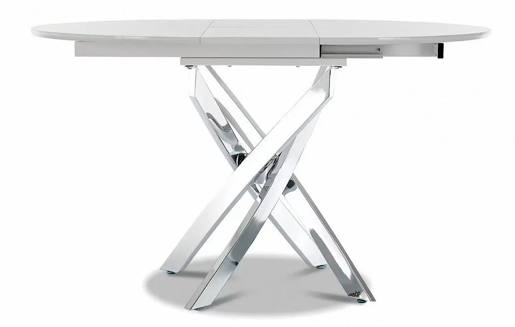 Стол раскладной Charly 100-129, белый/хром - фото 16