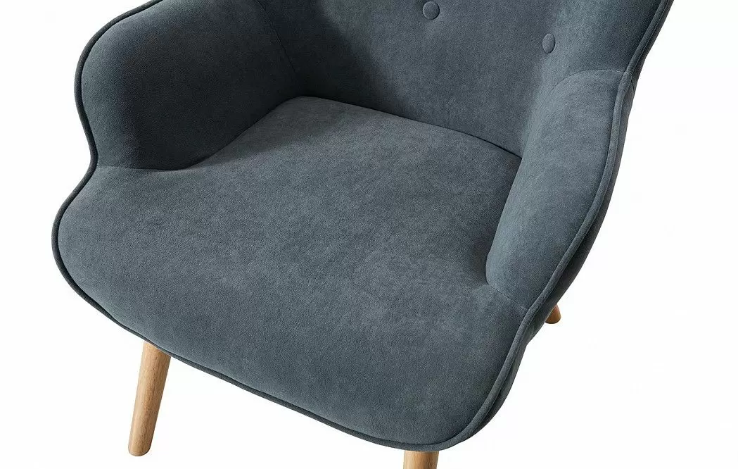 Кресло и оттоманка Hygge, графит/натуральный - фото 6