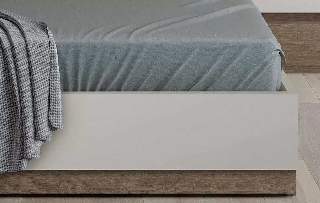 Кровать с подъемным механизмом Ronda Jaca 160х200, дуб дымчатый/камень - фото 5