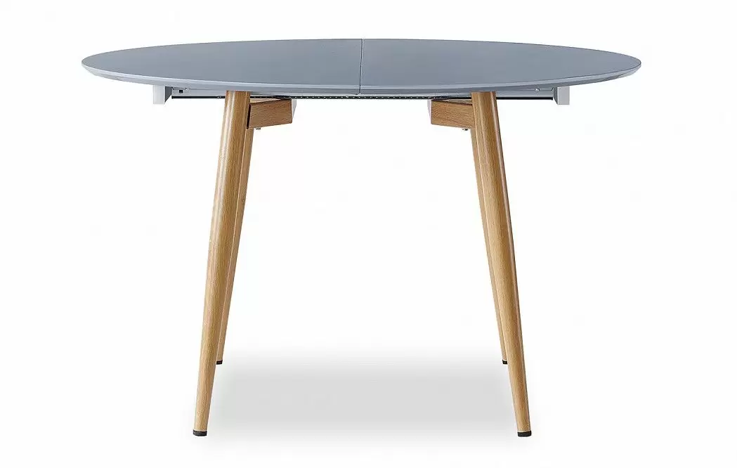 Стол раскладной Margaret 120-200, серый/светлое дерево