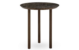 Стол журнальный Candy (45), мраморное стекло/орех