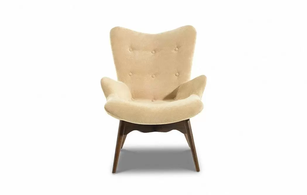 Кресло с оттоманкой Contour, бежевый/темно-коричневый - фото 5