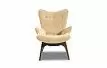 Кресло с оттоманкой Contour, бежевый/темно-коричневый