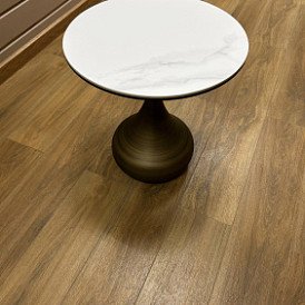 Стол журнальный Reggio (50), камень мокко/бронза