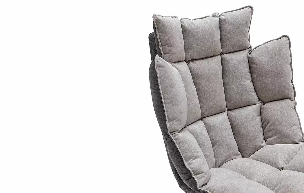 Кресло в стиле Husk, серый - фото 4