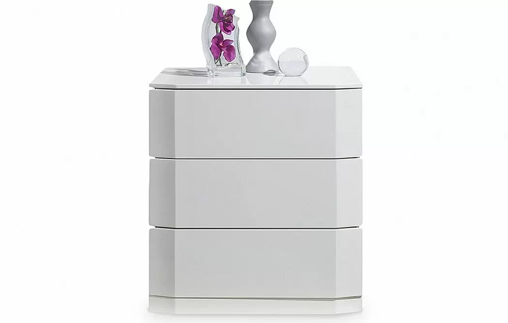 Тумба прикроватная Aragon (3 ящика), белый
