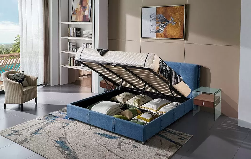 Комплект для спальни Norden, синий/орех - фото 2