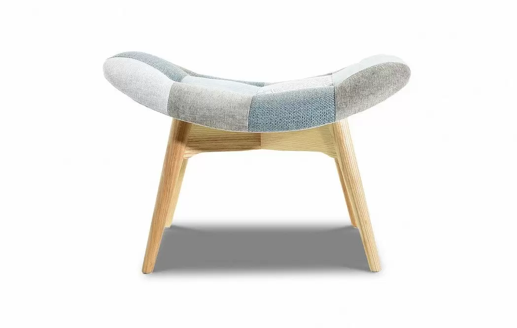 Кресло и оттоманка Contour, светлый пэчворк/ясень - фото 10