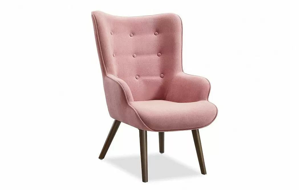 Кресло Hygge, коралловый/орех