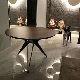 Стол журнальный Elegance (60), орех/черный