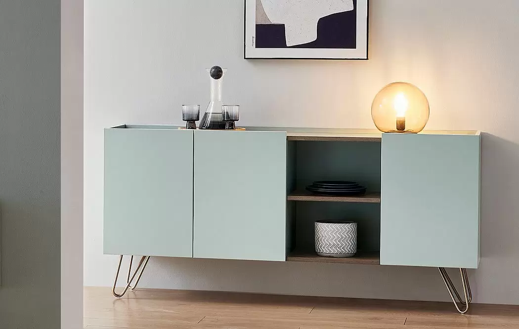 Буфет Tilda, светло-серый/орех - фото 2