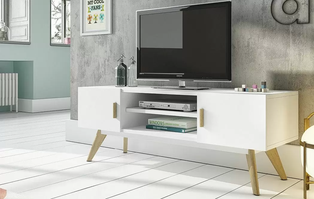 Тумба TV Tenerife, белый/дуб