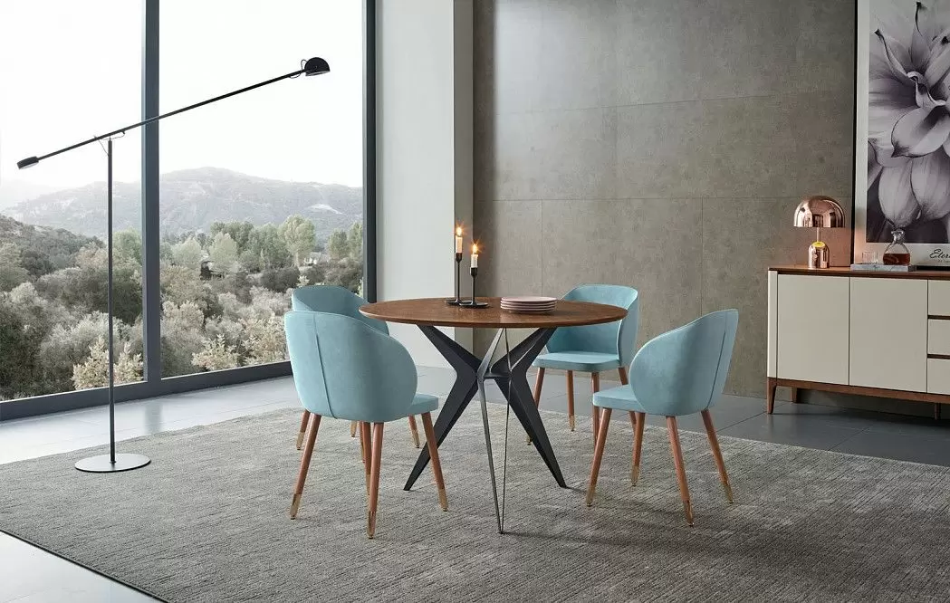 Стул Belle, голубой велюр - фото 12