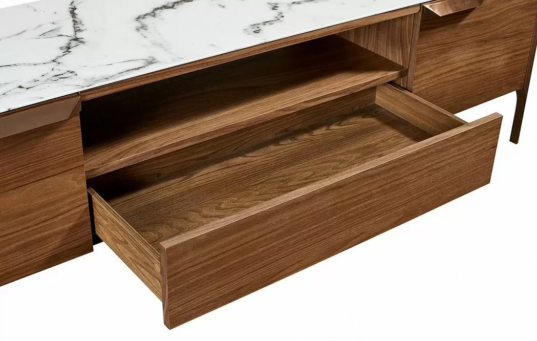 ТВ Тумба Stanford, орех/мрамор - фото 8