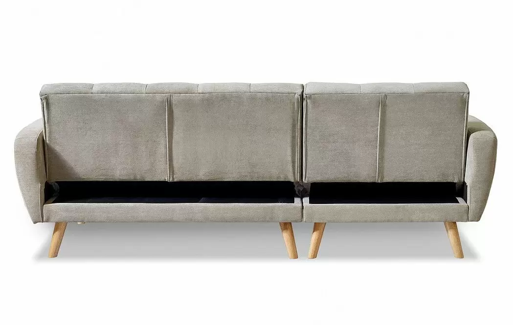 Диван-кровать Christy угловой (левый), серо-бежевый - фото 10