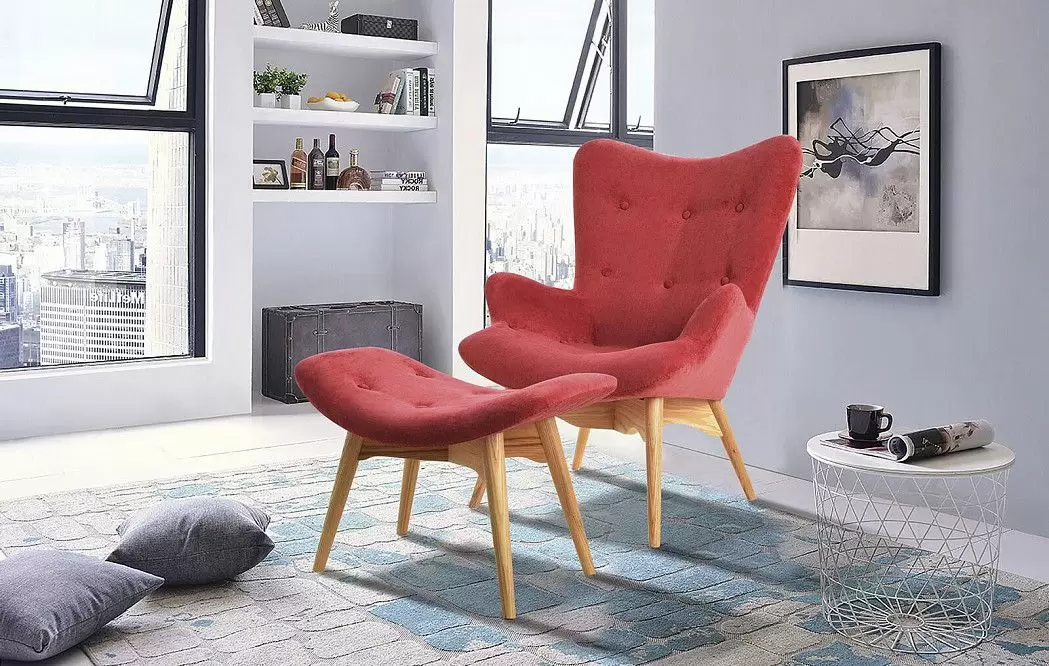 Кресло Contour, коралловый/ясень - фото 2