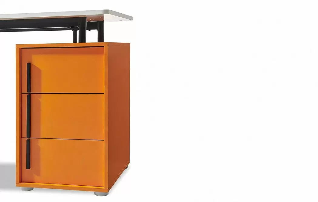 Стол письменный Flame, белый/оранжевый - фото 5