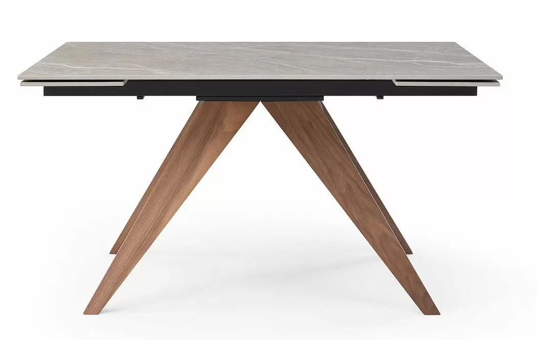 Стол раскладной Valencia 140-200, серая керамика/орех - фото 5