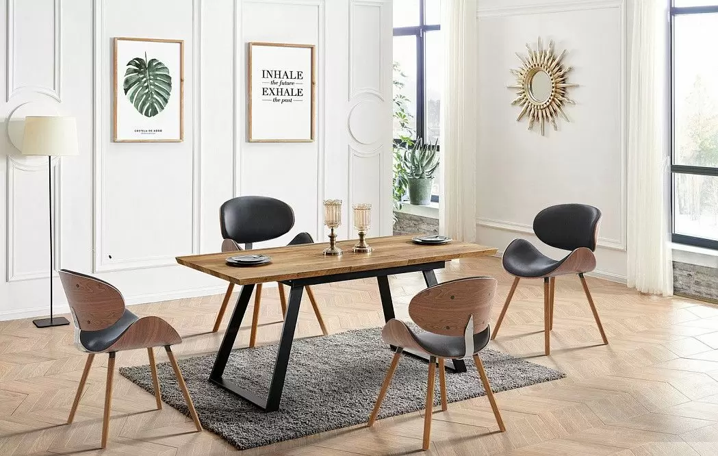 Стол раскладной Maryland 120-160, орех/черный - фото 2