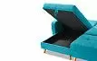 Диван-кровать Riviera угловой левый + оттоманка, бирюзовый цвет
