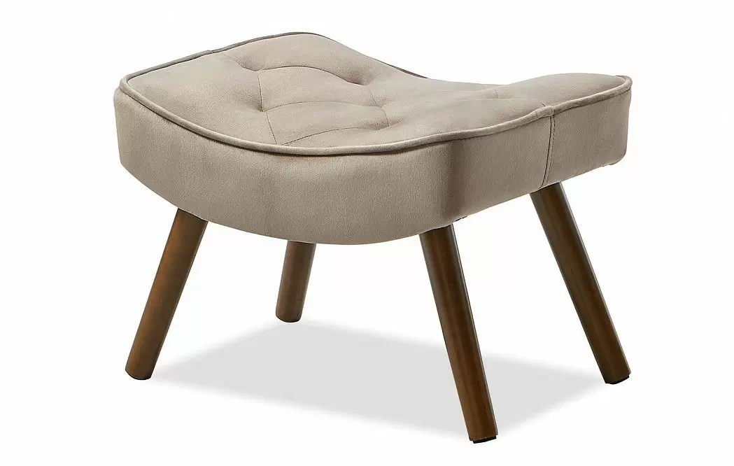 Кресло и оттоманка Hygge, бежевый/орех - фото 10