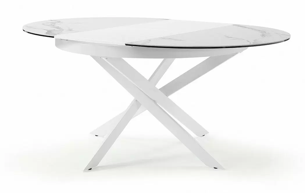 Стол раскладной Diona 120-170, керамика "каррарский мрамор"
