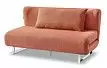 Диван-кровать Rosy 3-х местный, папайя/хром