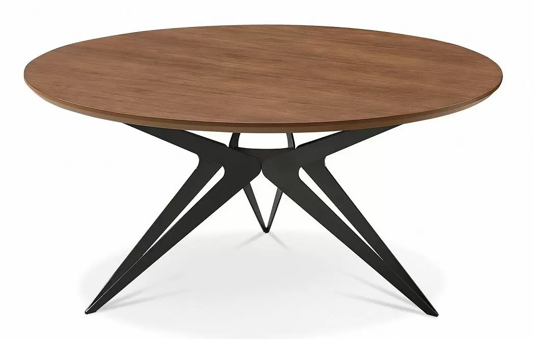 Стол журнальный Elegance (80), орех/черный - фото 3