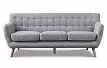 Диван Copenhagen 3-х местный, пепельно-серый